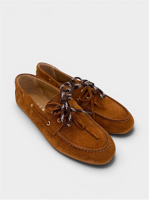 Mocassini donna cuoio in suede con lacci IL LACCIO | 09/90CAMOSCIOCUOIO